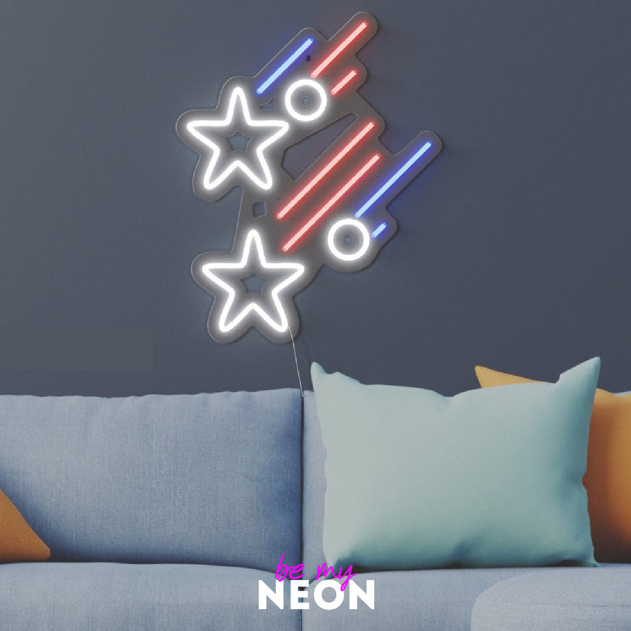 "Sterne" Leuchtmotiv aus LED Neon