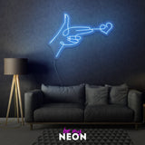 "Shooting Herz" Leuchtmotiv aus LED Neon