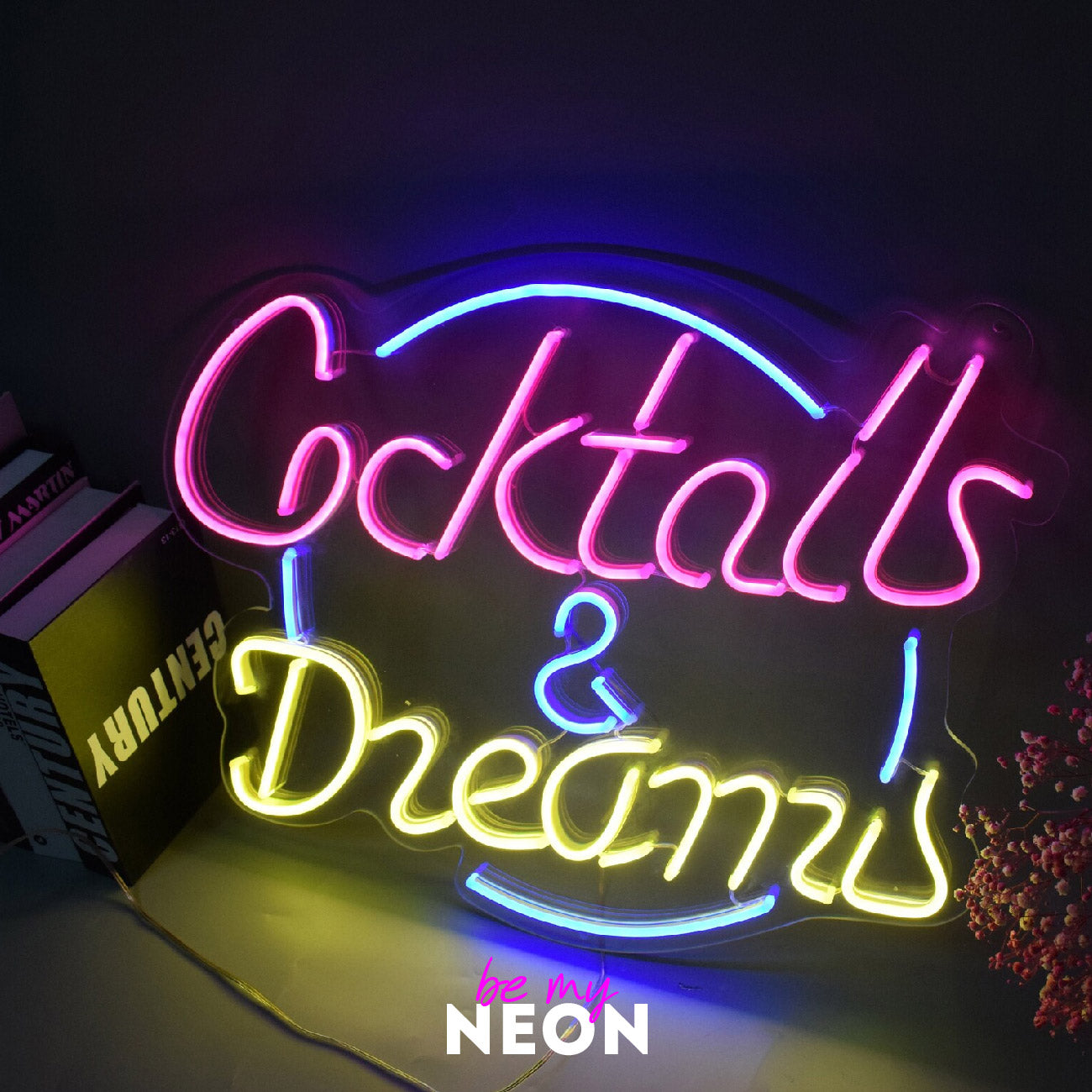 "Cocktails & Dreams" LED Neonschild
