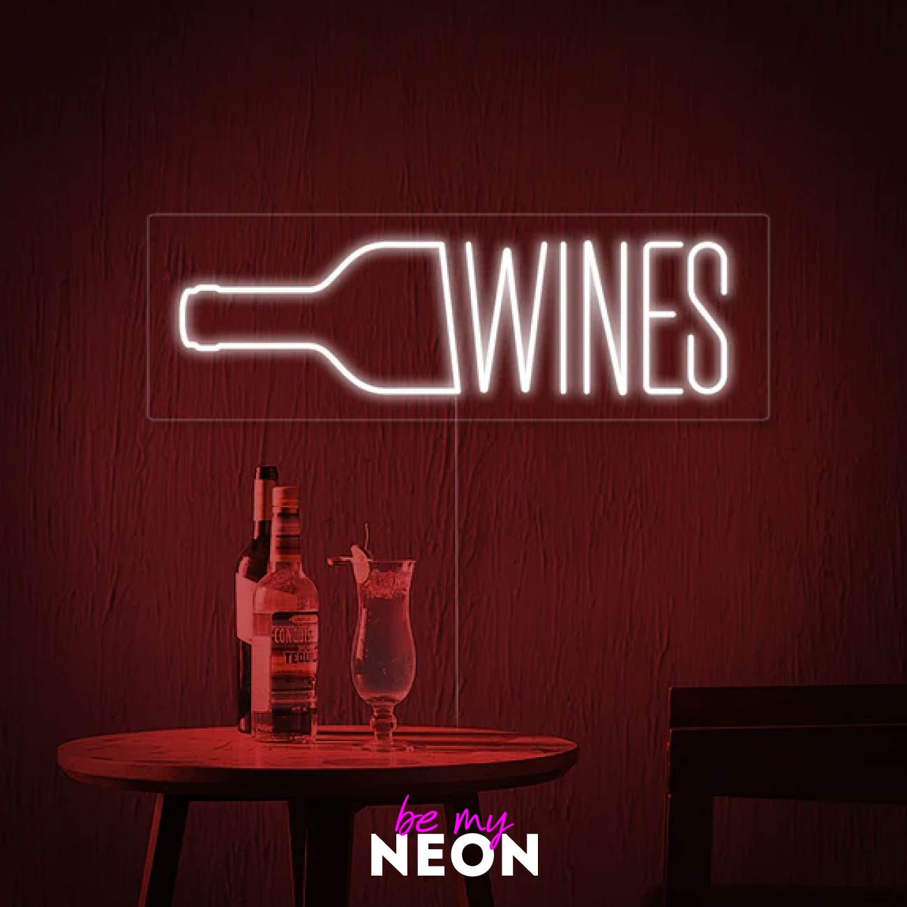 "Wein Flasche Bar" LED Neonschild