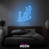 "Falling Into a Hole - Art" Leuchtmotiv aus LED Neon