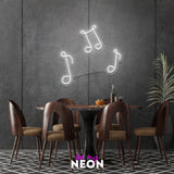 "Die Noten der Musik" Leuchtmotiv aus LED Neon