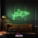"Tiger Hai" Leuchtmotiv aus LED Neon