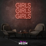"Girls Girls Girls" LED Neonschild