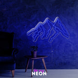 "Berge II"  Leuchtmotiv aus LED Neon