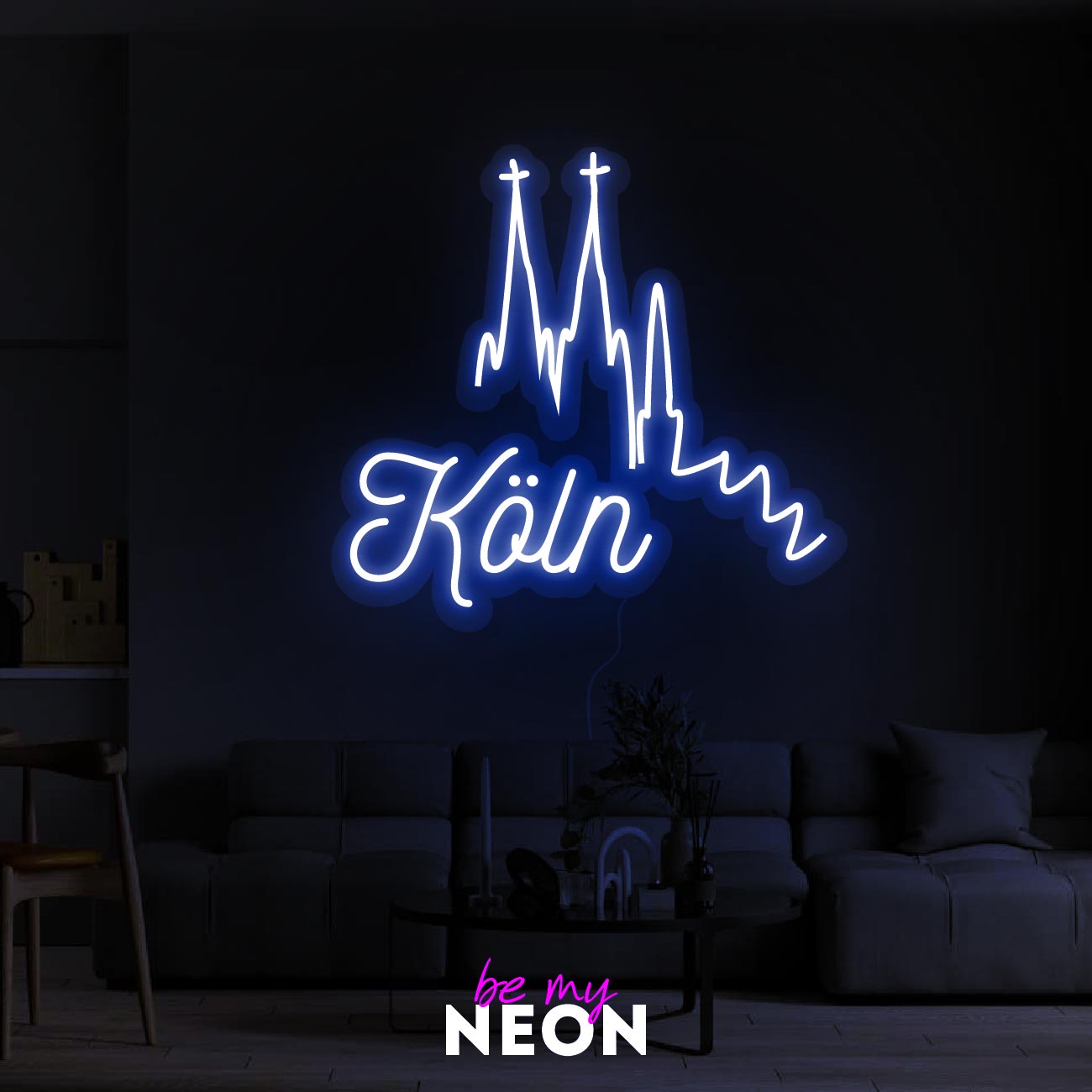 "Köln" Leuchtmotiv aus LED Neon