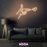 "Shooting Herz" Leuchtmotiv aus LED Neon