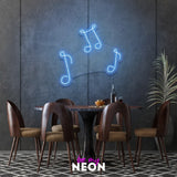 "Die Noten der Musik" Leuchtmotiv aus LED Neon