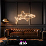 "Tiger Hai" Leuchtmotiv aus LED Neon