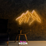 "Berge II"  Leuchtmotiv aus LED Neon