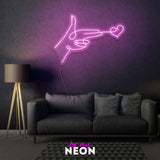"Shooting Herz" Leuchtmotiv aus LED Neon