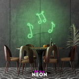 "Die Noten der Musik" Leuchtmotiv aus LED Neon