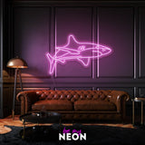 "Tiger Hai" Leuchtmotiv aus LED Neon