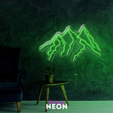 "Berge II"  Leuchtmotiv aus LED Neon