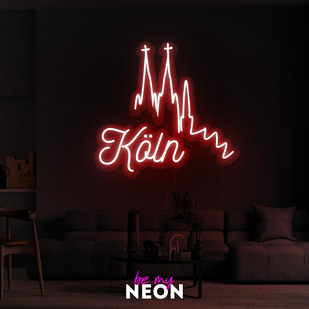 "Köln" Leuchtmotiv aus LED Neon