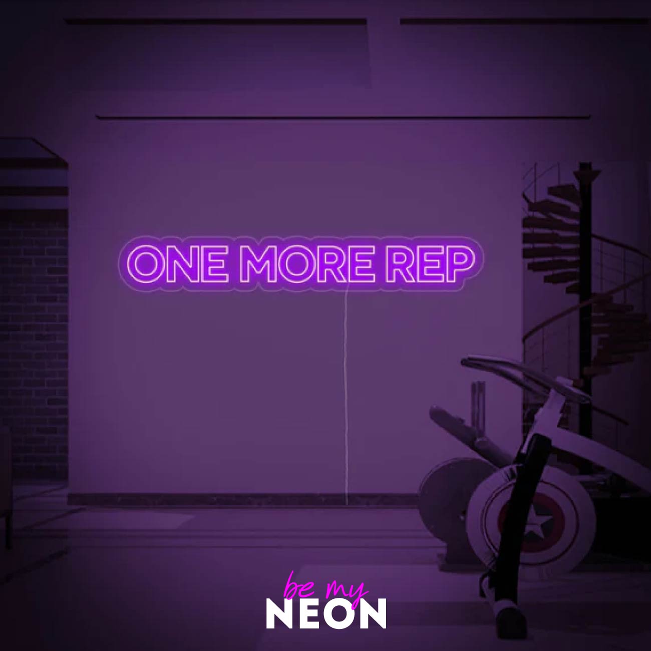 "One More Rep - Gym Fitness" LED Neonschild