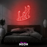 "Falling Into a Hole - Art" Leuchtmotiv aus LED Neon