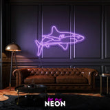"Tiger Hai" Leuchtmotiv aus LED Neon