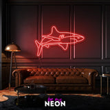 "Tiger Hai" Leuchtmotiv aus LED Neon