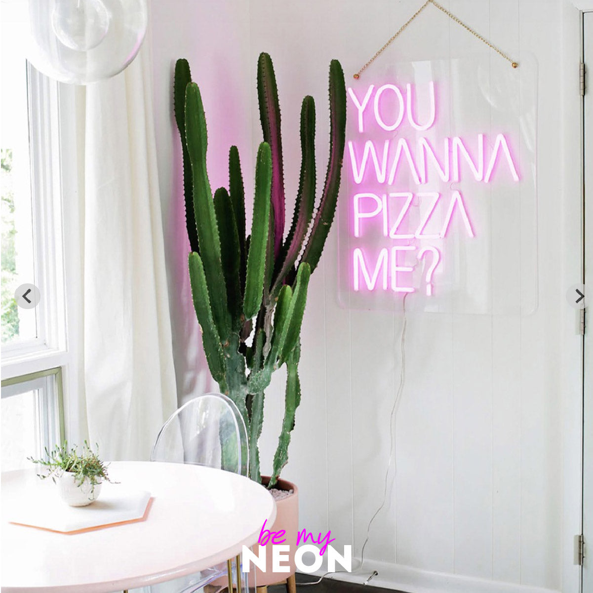 "do you wanna pizza me?" LED Neonschild