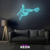 "Shooting Herz" Leuchtmotiv aus LED Neon