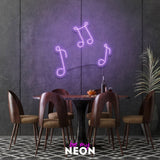 "Die Noten der Musik" Leuchtmotiv aus LED Neon