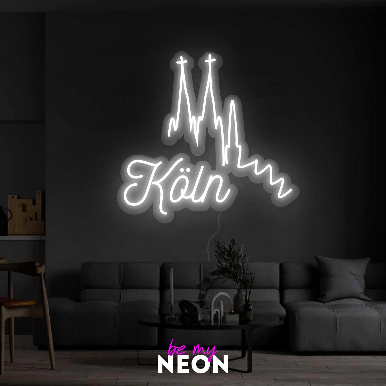 "Köln" Leuchtmotiv aus LED Neon