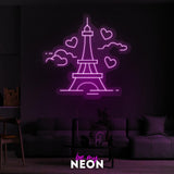"Paris - Eiffelturm" Leuchtmotiv aus LED Neon