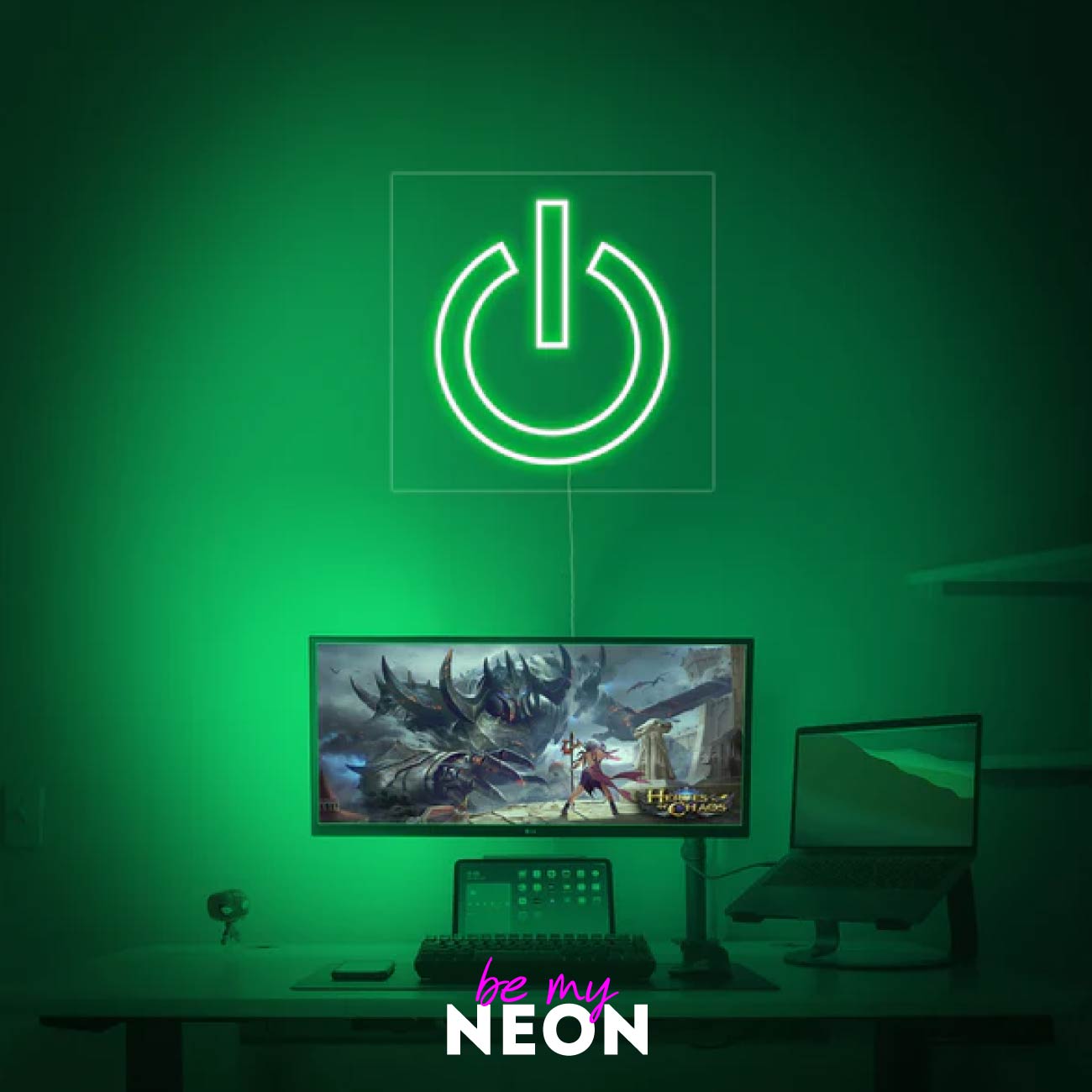 "Gaming Start ON" Leuchtmotiv aus LED Neon