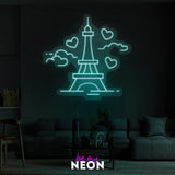 "Paris - Eiffelturm" Leuchtmotiv aus LED Neon