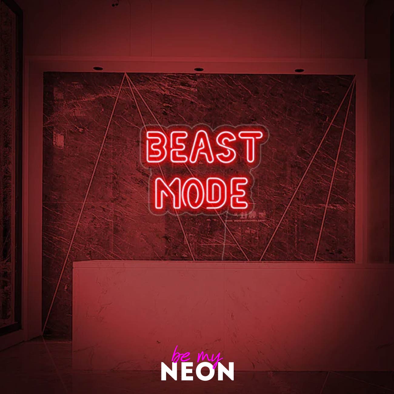 "Beast Mode - Gym Fitness" LED Neonschild