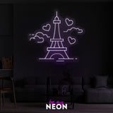"Paris - Eiffelturm" Leuchtmotiv aus LED Neon