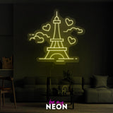 "Paris - Eiffelturm" Leuchtmotiv aus LED Neon