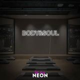 "Body and Soul - Gym Fitness" LED Neonschild