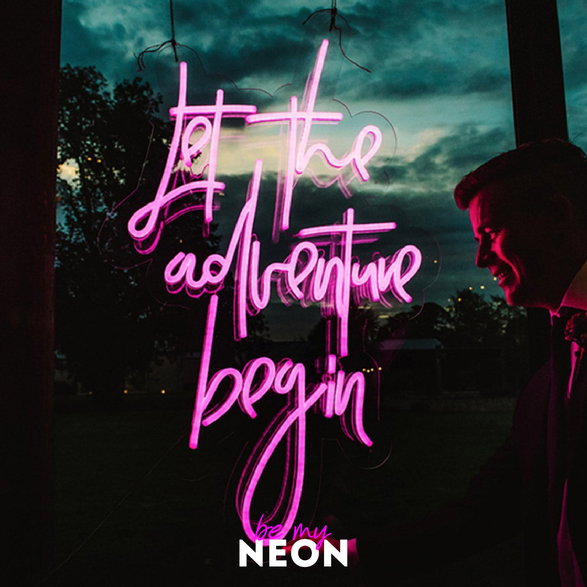 "And So The Adventure Begin" Leuchtmotiv aus LED Neon
