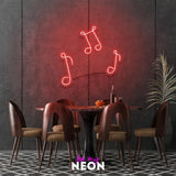 "Die Noten der Musik" Leuchtmotiv aus LED Neon
