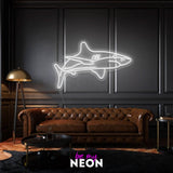 "Tiger Hai" Leuchtmotiv aus LED Neon