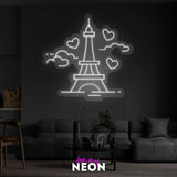 "Paris - Eiffelturm" Leuchtmotiv aus LED Neon