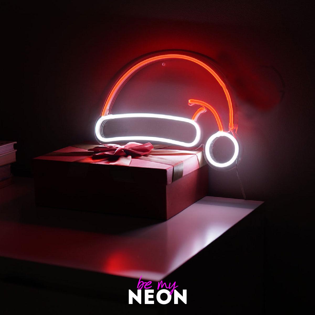 "Weihnachtshut - Deko" Leuchtmotiv aus LED Neon