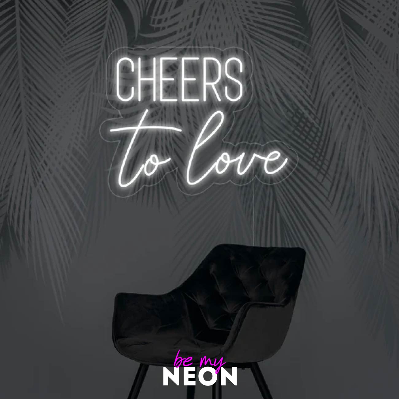 "Cheers to love" LED Neonschild