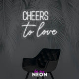 "Cheers to love" LED Neonschild