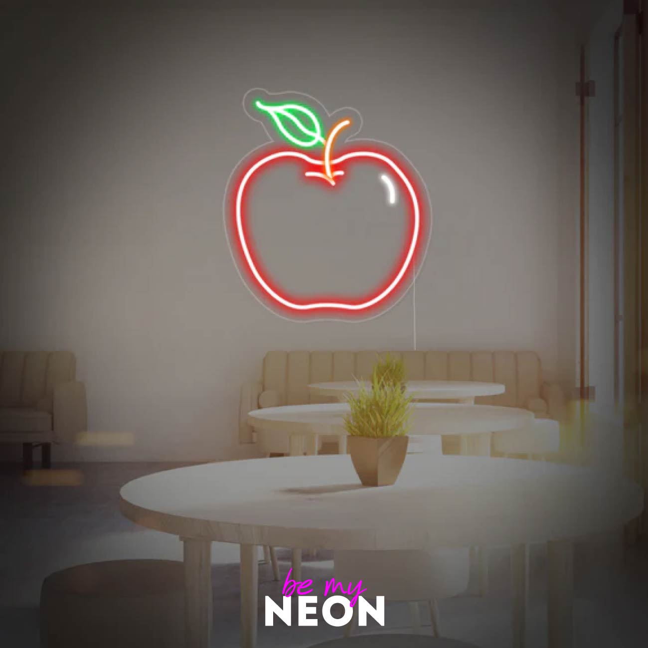 "Apfel Apple" LED Neonschild