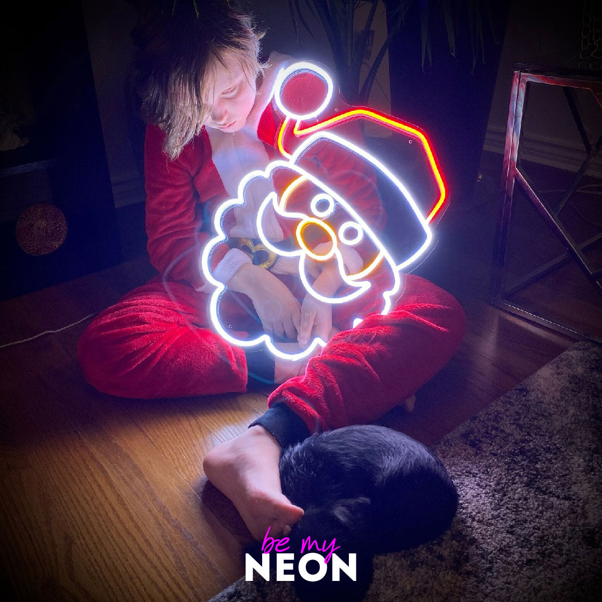 "Weihnachtsmann - Deko" Leuchtmotiv aus LED Neon