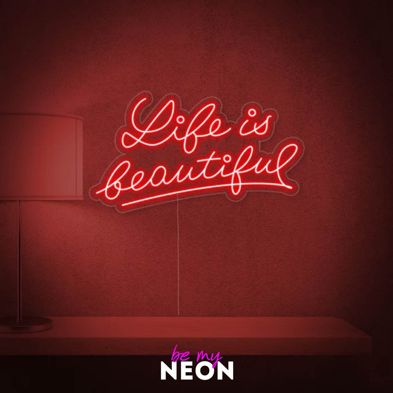 "Life is Beautiful" LED Neonschild