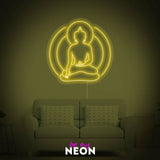 "Buddha Yoga Meditation" LED Neonschild