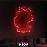 "Deutschland" Leuchtmotiv aus LED Neon