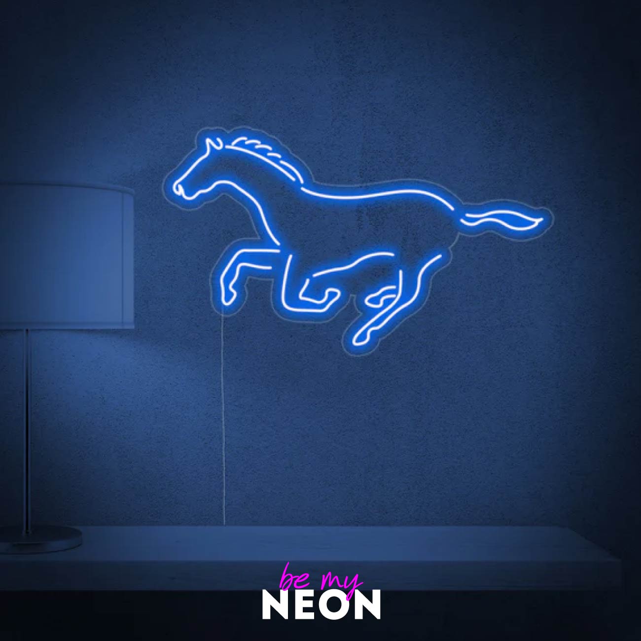 "Pferd Mustang" Leuchtschrift aus LED Neon