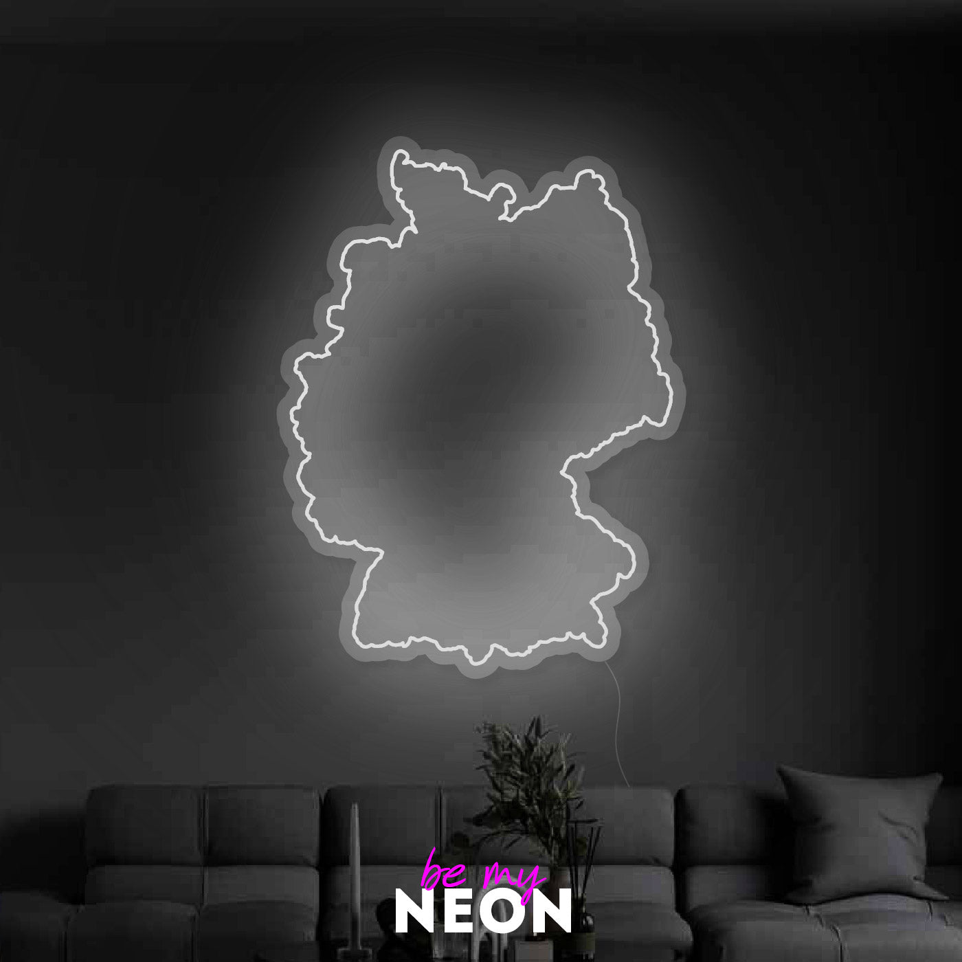 "Deutschland" Leuchtmotiv aus LED Neon