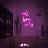 "Nails Before Males" LED Neonschild