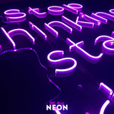 "Stop thinking, start drinking" LED Neonschild